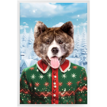 Load image into Gallery viewer, CHRISTMAS CRACKER 12 - Christmas Inspired Custom Pet Portrait Framed Satin Paper Print