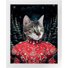 Load image into Gallery viewer, CHRISTMAS CRACKER 6 - Christmas Inspired Custom Pet Portrait Framed Satin Paper Print