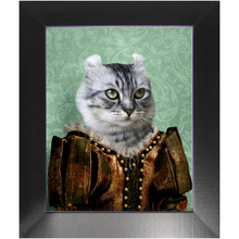 Load image into Gallery viewer, Dame Difudo - Royalty & Renaissance Inspired Custom Pet Portrait Framed Satin Paper Print