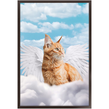 Load image into Gallery viewer, White Angel - Heavenly Angels Inspired Custom Pet Portrait Framed Satin Paper Print