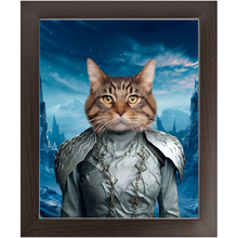 Load image into Gallery viewer, WHITE BALKER - Game of Thrones & House Of Dragons Inspired Custom Pet Portrait Framed Satin Paper Print