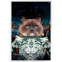 Load image into Gallery viewer, CHRISTMAS CRACKER 13 - Christmas Inspired Custom Pet Portrait Framed Satin Paper Print