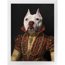 Load image into Gallery viewer, LADY IN RED - Renaissance Inspired Custom Pet Portrait Framed Satin Paper Print