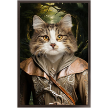 Load image into Gallery viewer, LEGOLASSIE - Lord of the Rings Inspired Custom Pet Portrait Framed Satin Paper Print