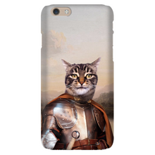Load image into Gallery viewer, KNIGHT IN BROWN SATIN CUSTOM PET PORTRAIT PHONE CASE