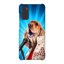 Load image into Gallery viewer, BLUE SUEDE CHEW TOY CUSTOM PET PORTRAIT PHONE CASE