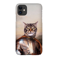 Load image into Gallery viewer, KNIGHT IN BROWN SATIN CUSTOM PET PORTRAIT PHONE CASE