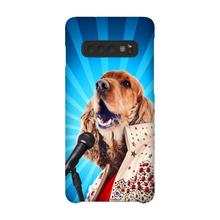 Load image into Gallery viewer, BLUE SUEDE CHEW TOY CUSTOM PET PORTRAIT PHONE CASE