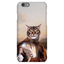 Load image into Gallery viewer, KNIGHT IN BROWN SATIN CUSTOM PET PORTRAIT PHONE CASE