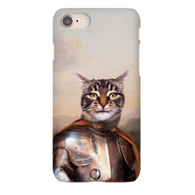 Load image into Gallery viewer, KNIGHT IN BROWN SATIN CUSTOM PET PORTRAIT PHONE CASE