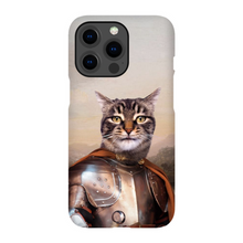 Load image into Gallery viewer, KNIGHT IN BROWN SATIN CUSTOM PET PORTRAIT PHONE CASE