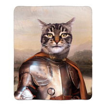 Load image into Gallery viewer, KNIGHT IN BROWN SATIN - FLEECE SHERPA BLANKET