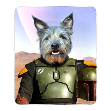 Load image into Gallery viewer, Bob & Fetch- Boba Fett & Star Wars Inspired Custom Pet Portrait Fleece Sherpa Blanket