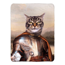 Load image into Gallery viewer, KNIGHT IN BROWN SATIN - FLEECE SHERPA BLANKET