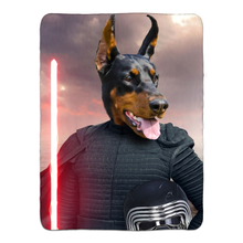 Load image into Gallery viewer, Bark Lord - Kylo Ren & Star Wars Inspired Custom Pet Portrait Fleece Sherpa Blanket