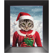 Load image into Gallery viewer, CHRISTMAS CRACKER 11 - Christmas Inspired Custom Pet Portrait Framed Satin Paper Print