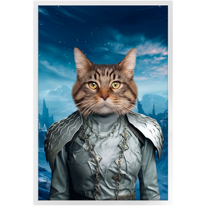 WHITE BALKER - Game of Thrones & House Of Dragons Inspired Custom Pet Portrait Framed Satin Paper Print