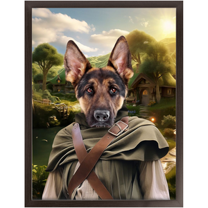 PAWS & PIPEWEED - Lord of the Rings Inspired Custom Pet Portrait Framed Satin Paper Print