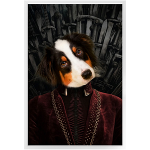 Dragon The Chain - Game of Thrones Inspired Custom Pet Portrait Framed Satin Paper Print
