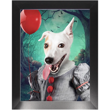 Load image into Gallery viewer, Manypies - Halloween, IT &amp; Clown Inspired Custom Pet Portrait Framed Satin Paper Print