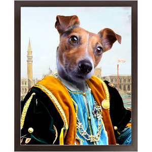 The Venice Menace - Royalty & Renaissance Inspired Custom Pet Portrait Framed Satin Paper Print