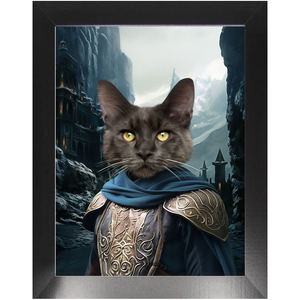 HELM'S BLEEP - Lord of the Rings Inspired Custom Pet Portrait Framed Satin Paper Print