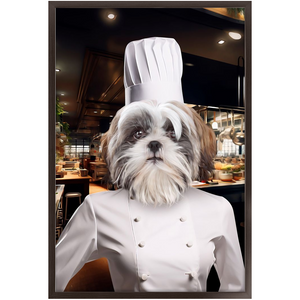 CHEF'S KISS - Chef & Cook Inspired Custom Pet Portrait Framed Satin Paper Print