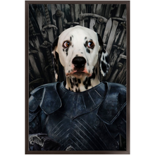 Load image into Gallery viewer, Knight Teenite - Game Of Thrones Inspired Custom Pet Portrait Framed Satin Paper Print