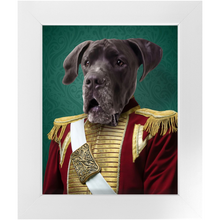 Load image into Gallery viewer, Duke of Pork - Royalty &amp; Renaissance Inspired Custom Pet Portrait Framed Satin Paper Print