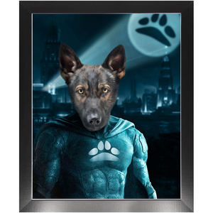 THE DARK BITE - Custom Pet Portrait Framed Satin Paper Print