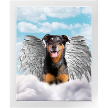 Load image into Gallery viewer, Silver Angel - Heavenly Angels Inspired Custom Pet Portrait Framed Satin Paper Print