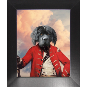 GENERAL D. ZASTER - Renaissance Inspired Custom Pet Portrait Framed Satin Paper Print