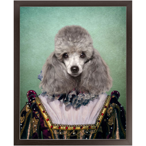 Double Duchess - Royalty & Renaissance Inspired Custom Pet Portrait Framed Satin Paper Print