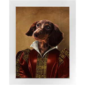 Queen Tisenshal - Royalty & Renaissance Inspired Custom Pet Portrait Framed Satin Paper Print