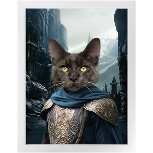 HELM'S BLEEP - Lord of the Rings Inspired Custom Pet Portrait Framed Satin Paper Print