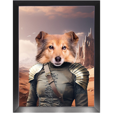 Load image into Gallery viewer, DESSERT CROSSING 1 - Game of Thrones &amp; House Of Dragons Inspired Custom Pet Portrait Framed Satin Paper Print