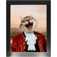Load image into Gallery viewer, Earl E. Riser - Renaissance Inspired Custom Pet Portrait Framed Satin Paper Print