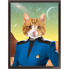 Load image into Gallery viewer, DOCTOR BONE CRUSHER - Star Trek Inspired Custom Pet Portrait Framed Satin Paper Print