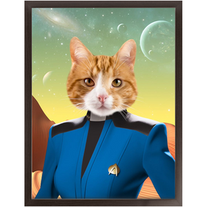 DOCTOR BONE CRUSHER - Star Trek Inspired Custom Pet Portrait Framed Satin Paper Print