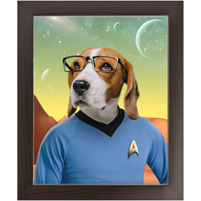 Load image into Gallery viewer, Mister Spook - Star Trek Inspired Custom Pet Portrait Framed Satin Paper Print