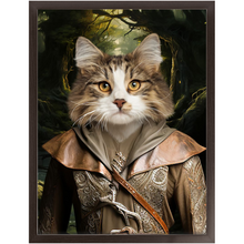 Load image into Gallery viewer, LEGOLASSIE - Lord of the Rings Inspired Custom Pet Portrait Framed Satin Paper Print