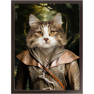 LEGOLASSIE - Lord of the Rings Inspired Custom Pet Portrait Framed Satin Paper Print