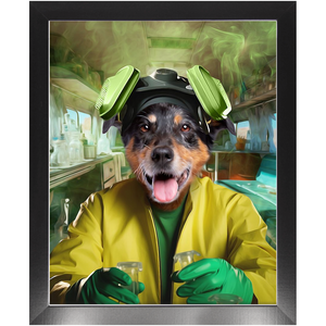 HEISENBARK - Breaking Bad Inspired Custom Pet Portrait Framed Satin Paper Print