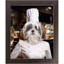Load image into Gallery viewer, CHEF&#39;S KISS - Chef &amp; Cook Inspired Custom Pet Portrait Framed Satin Paper Print