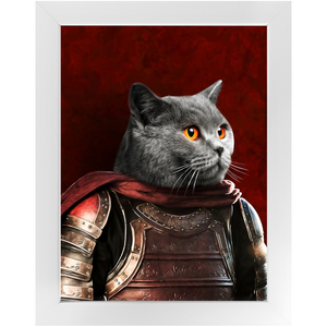 Sir Tendoom - Game of Thrones Inspired Custom Pet Portrait Framed Satin Paper Print