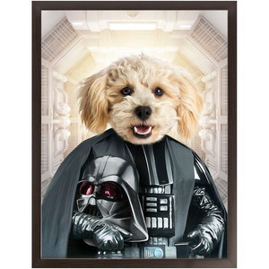 Bath Evader - Darth Vader & Star Wars Inspired Custom Pet Portrait Framed Satin Paper Print