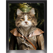 Load image into Gallery viewer, LEGOLASSIE - Lord of the Rings Inspired Custom Pet Portrait Framed Satin Paper Print