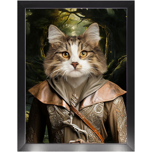 LEGOLASSIE - Lord of the Rings Inspired Custom Pet Portrait Framed Satin Paper Print
