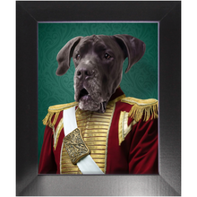 Load image into Gallery viewer, Duke of Pork - Royalty &amp; Renaissance Inspired Custom Pet Portrait Framed Satin Paper Print