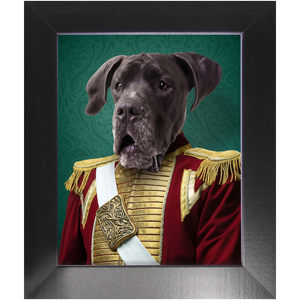 Duke of Pork - Royalty & Renaissance Inspired Custom Pet Portrait Framed Satin Paper Print